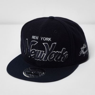 Boys navy New York signature cap